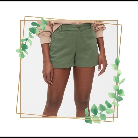 GAP Sun Kissed Shorts Army Green Size 4 - Picture 1 of 8
